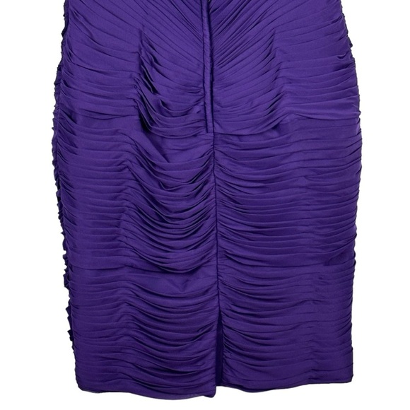 RINA DI MONTELLA BEAD RUCHED AMETHYST PURPLE MOTHER OF THE BRIDE COCKTAIL DRESS - Picture 9 of 14